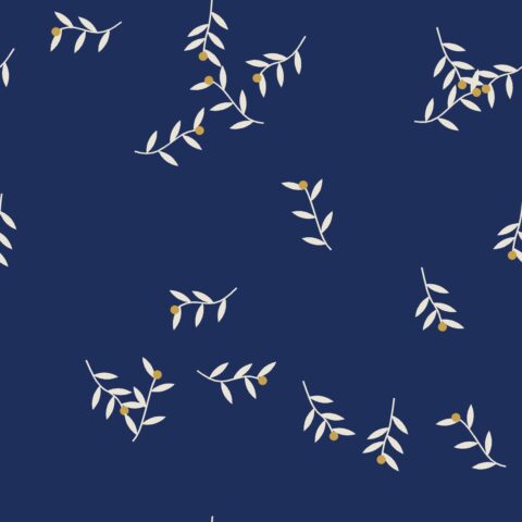 Indigo Botanical Trail — seamless pattern preview