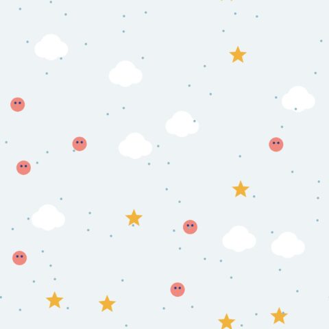 Little Stars & Clouds — seamless pattern preview