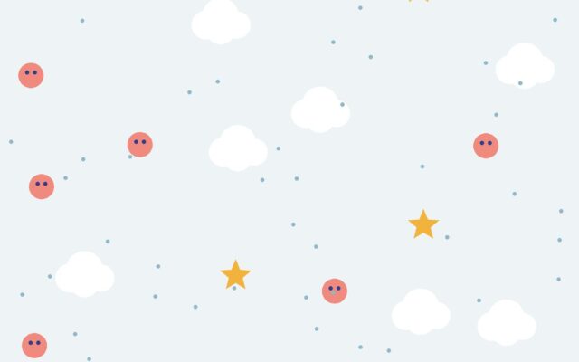 Little Stars & Clouds — seamless pattern repeat