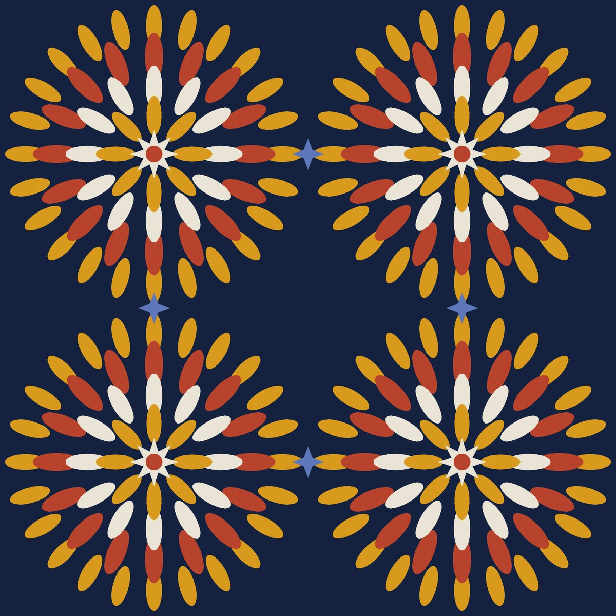 Mandala Medallion — seamless pattern, single repeat