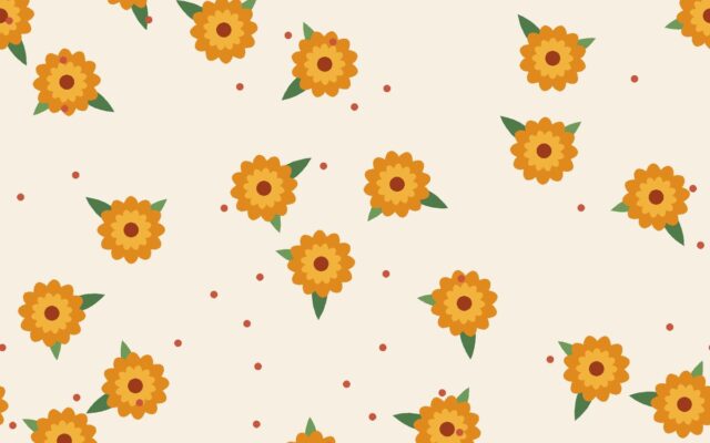 Marigold Garden — seamless pattern repeat