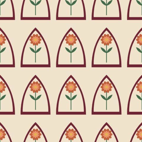 Mughal Arch Garden — seamless pattern preview